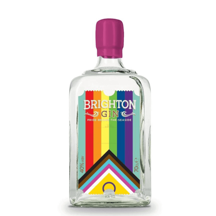 Brighton Pride gin front of bottle