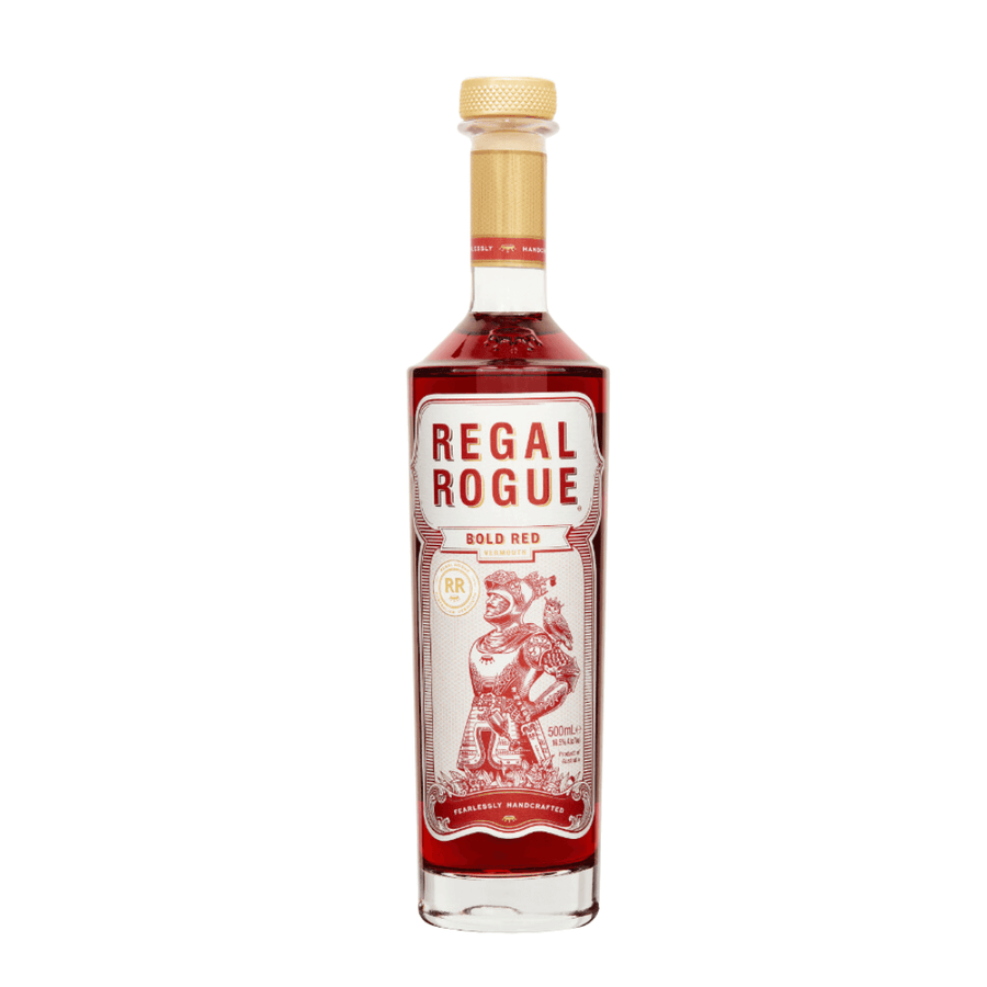 Bottle of Regal Rogue Bold Red vermouth facing front