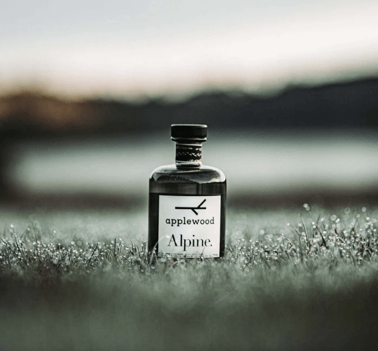 Applewood Distillery Adelaide Alpine Gin in grass