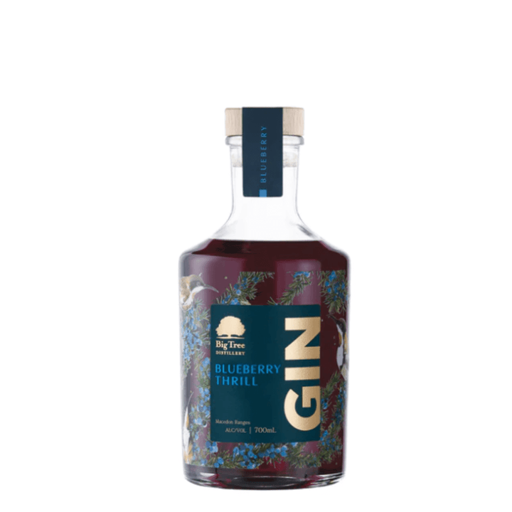 Big Tree Blueberry Thrill Gin front view of bottle